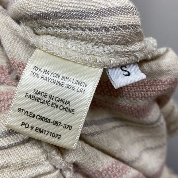 Cloth & Stone Striped Strapless Tie Waist Jumpsuit Small - Picture 3 of 7